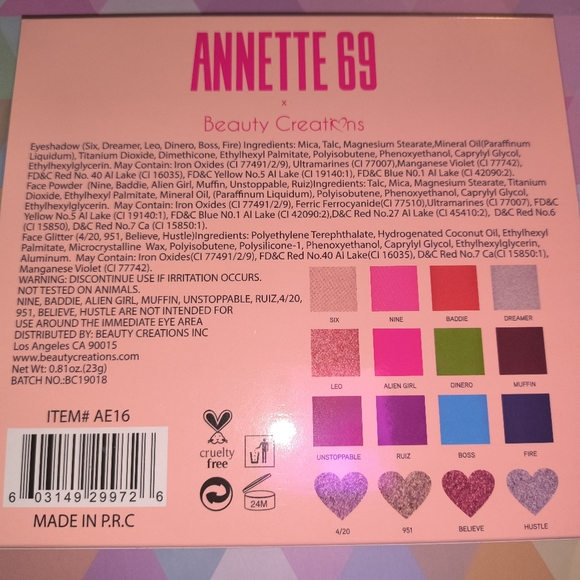 Beauty Creations Annette69 Eyeshadow Palette - Picture 11 of 12